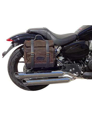 SACOCHE VINTAGE COTON MARRON 13 LITRES KLICKFIX