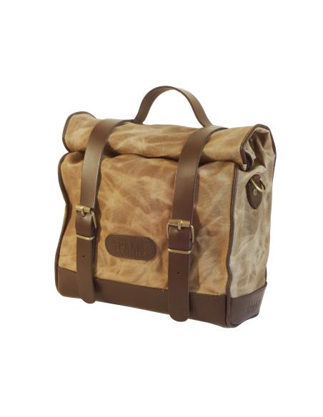 SACOCHE VINTAGE COTON SABLE 13 LITRES KLICKFIX