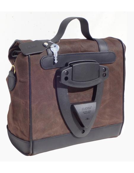 SACOCHE VINTAGE COTON SABLE 13 LITRES KLICKFIX