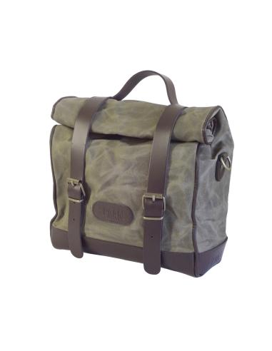 SADDLEBAG VINTAGE COTTON GREEN MILITARY 19 LITERS KLICKFIX
