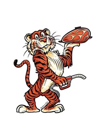Acquista Adesivo Down-N-Out Tiger In Your Tank a prezzo speciale