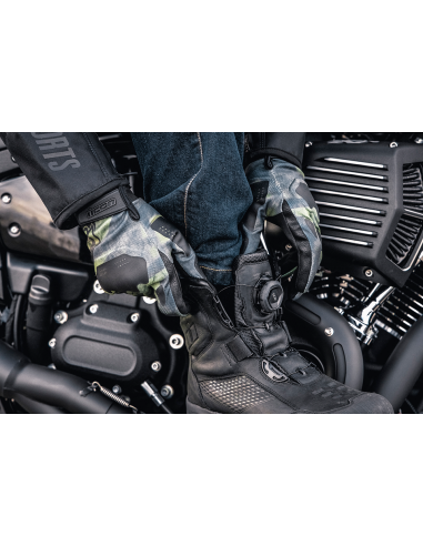 ICON STORMHAWK BLACK ANKLE BOOTS