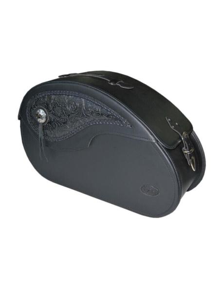 RIGID LEATHER SADDLEBAG NAPOLEON GOTIK 51 X 32 X 20