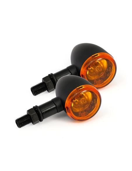 TURNSIGNALS "TECH GLIDE SMOOTH" SMALL BLACK  E-MARK