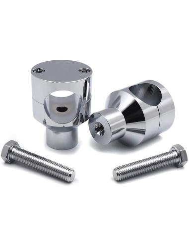 2" ROUND RISERS IN CHROME ALUMINUM