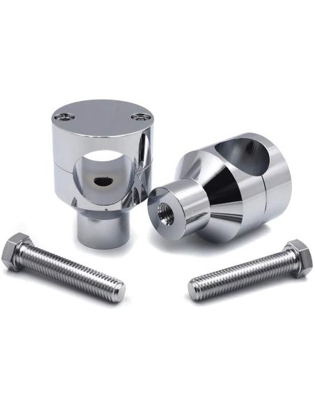 2" ROUND RISERS IN CHROME ALUMINUM