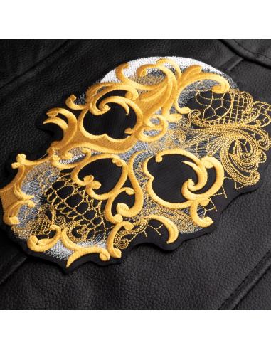 Comprar Parche Calavera Gotik Skull Oro 20 Cm. a precio de oferta