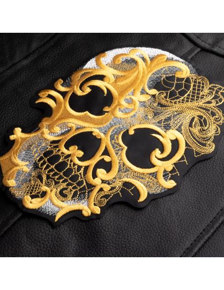 PATCH CRANIANO GOTIK SKULL GOLD 20 CM.
