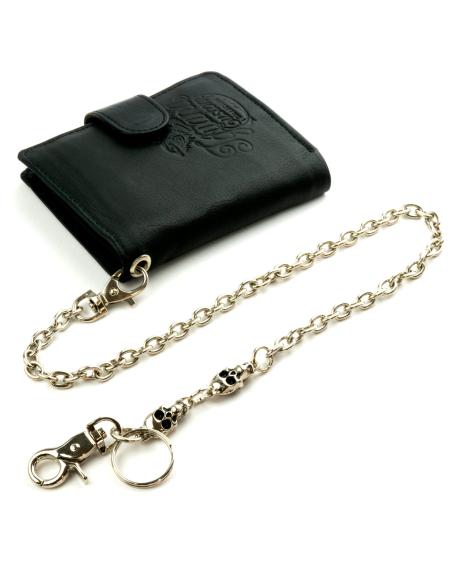 Wallet Chain 40 Cm Fine Link With 2 Skulls