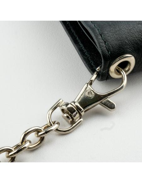 WALLET CHAIN 50 CM FINE LINK AND 4 SKULLS