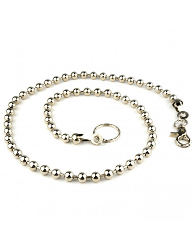 82 CM WALLET CHAIN WITH CHROME PLATED BALLS