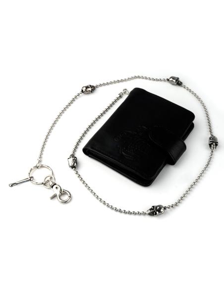 Comprar Cadena Esferas Finas Para Cartera Con 5 Calaveras a precio de oferta