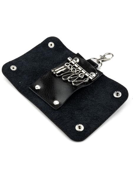 Comprar Llavero Portallaves De Piel Negro a precio de oferta