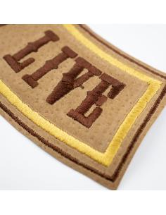 PATCH EN CUIR DE CHAMEAU RIDE TO LIVE 28X8CM 2