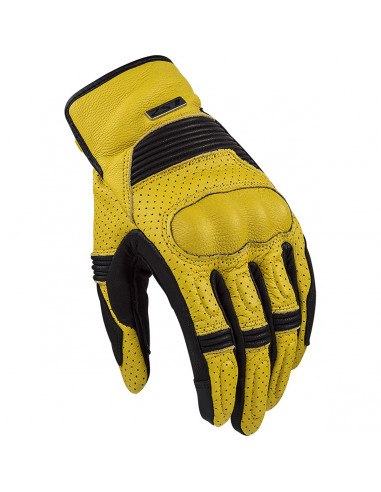 PERFORATED LEATHER GLOVES MUSTARD DUSTER BY LS2