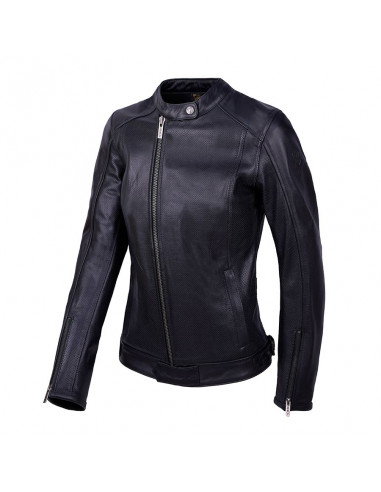 WOMEN'S PERFORATED LEATHER JACKET FOR SUMMER STREET COOL