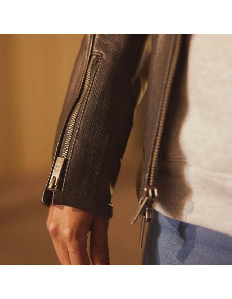 Comprar Chaqueta De Piel Perforada Para Verano Street Cool Femenina a precio de oferta