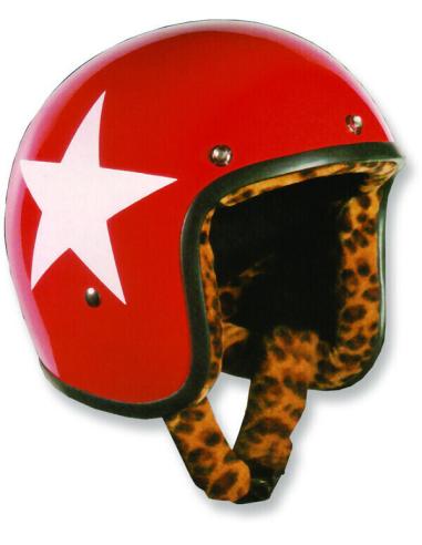 BANDIT JET HELMET ORIGINAL RED STAR - LEOPARD