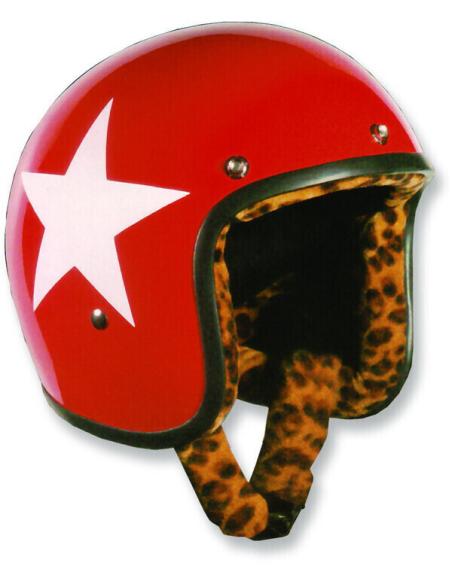 Comprar Casco Bandit Jet Original Rojo Estrella - Leopardo a precio de oferta