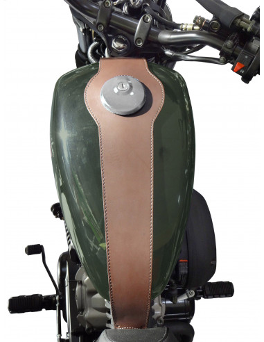 TAMPA DO TANQUE COURO MARROM ROYAL ENFIELD METEOR 350
