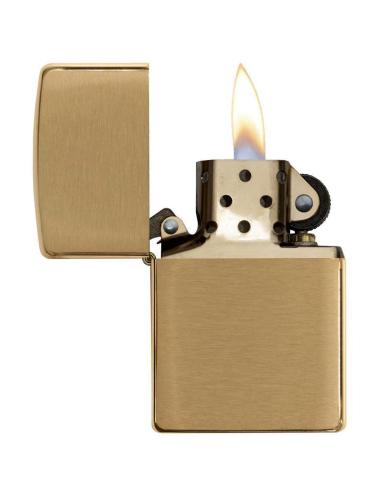 BRIQUET ZIPPO EN LAITON BROSSÉ BLINDÉ
