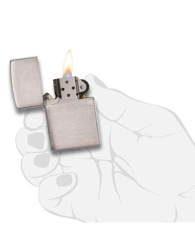ISQUEIRO ZIPPO CROMADO ESCOVADO