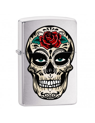 LIGHTER WITH MEXICAN DEATH SKULL ZIPPO