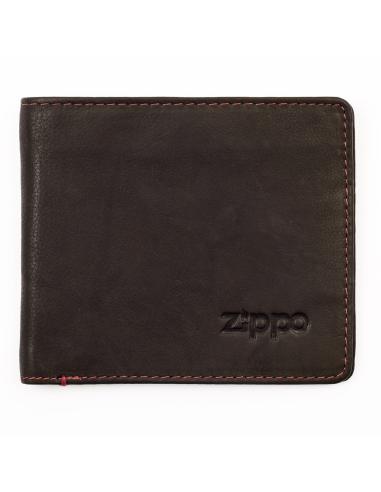 PORTEFEUILLE HORIZONTAL BIFOLD MOKA ZIPPO