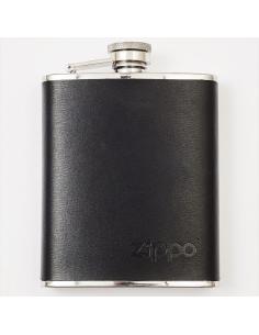 CANTIL DE AÇO COM PELE PRETA DE ZIPPO