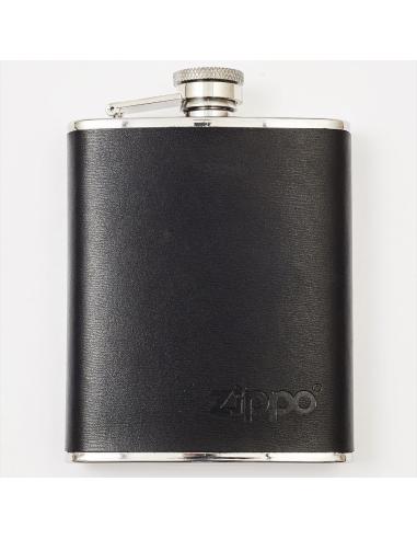 CANTIL DE AÇO COM PELE PRETA DE ZIPPO