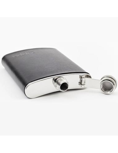 CANTIL DE AÇO COM PELE PRETA DE ZIPPO