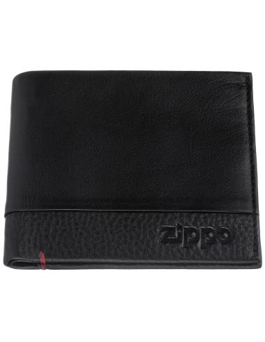 ZIPPO BLACK NAPPA LEATHER CARD WALLET