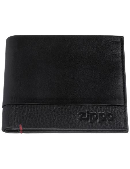 ZIPPO BLACK NAPPA LEATHER CARD WALLET