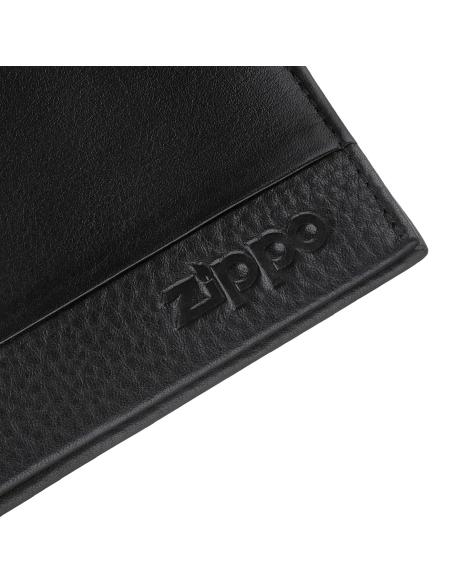 PORTE-CARTES EN CUIR NAPPA NOIR ZIPPO