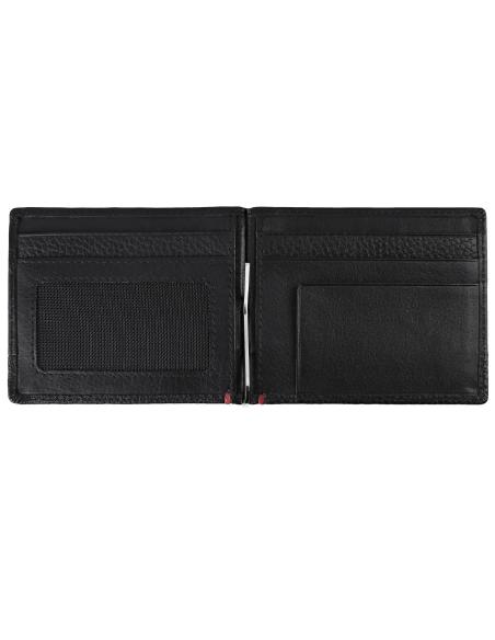 Wallet With Money Clip In Black Nappa Leather By Zippo