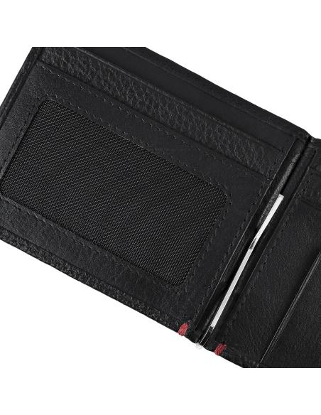 Wallet With Money Clip In Black Nappa Leather By Zippo