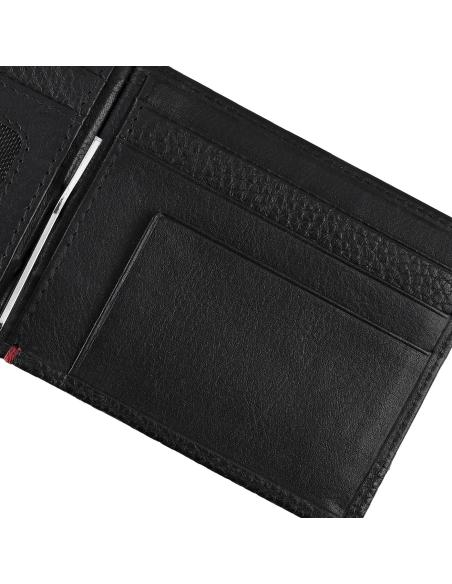 Wallet With Money Clip In Black Nappa Leather By Zippo