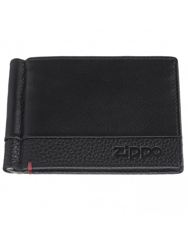 WALLET WITH MONEY CLIP IN BLACK NAPPA LEATHER BY ZIPPO