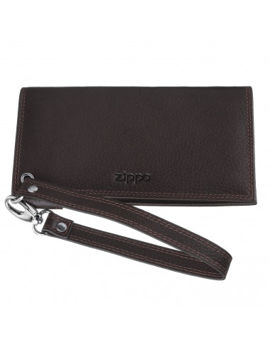 BROWN LEATHER TOBACCO POUCH BY ZIPPO