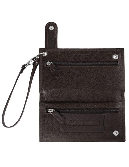 TABATIÈRE EN CUIR BRUN ZIPPO