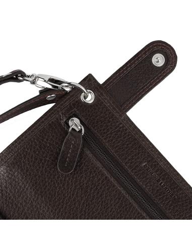 TABATIÈRE EN CUIR BRUN ZIPPO