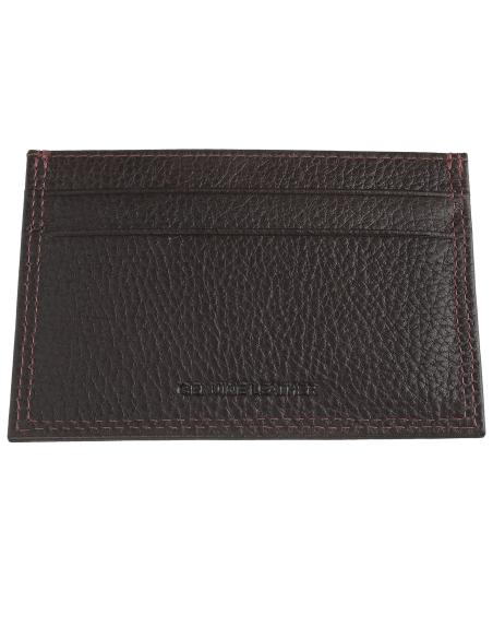 MINI PORTA-CARTÕES EM PELE CASTANHA ZIPPO