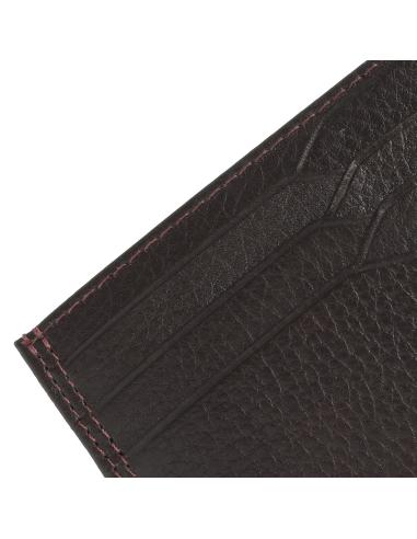 MINI PORTA-CARTÕES EM PELE CASTANHA ZIPPO