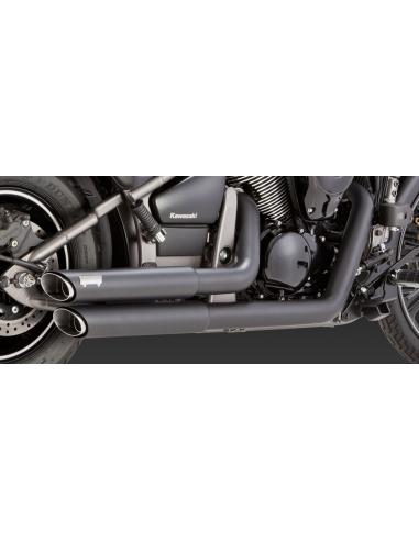 EXHAUST TWIN SLASH FITS VN900 06-UP