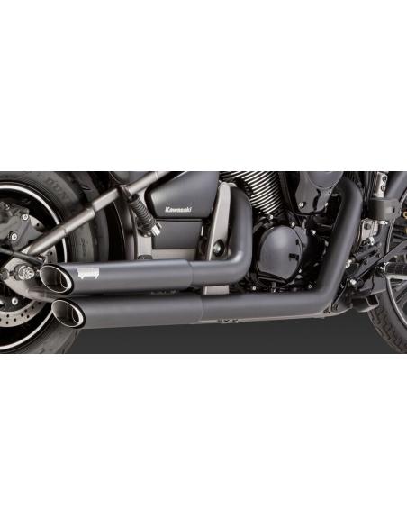 EXHAUST TWIN SLASH FITS VN900 06-UP