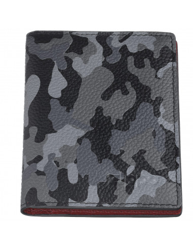 GREY CAMOUFLAGE LEATHER CARD HOLDER BY ZIPPO