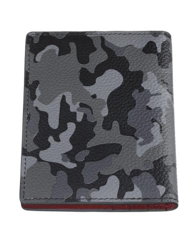 GREY CAMOUFLAGE LEATHER CARD HOLDER BY ZIPPO