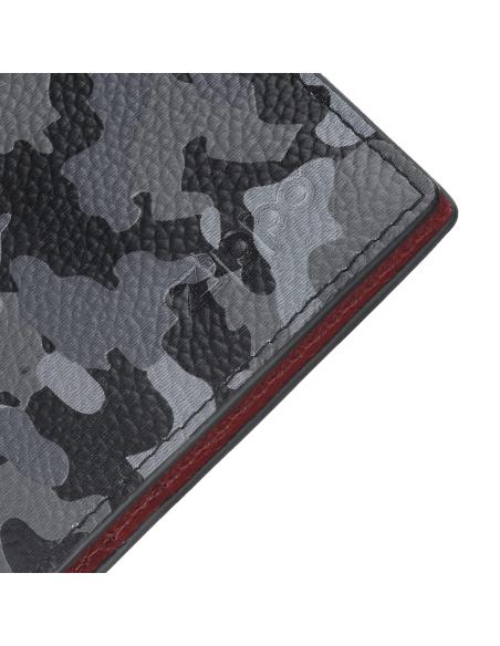 GREY CAMOUFLAGE LEATHER CARD HOLDER BY ZIPPO