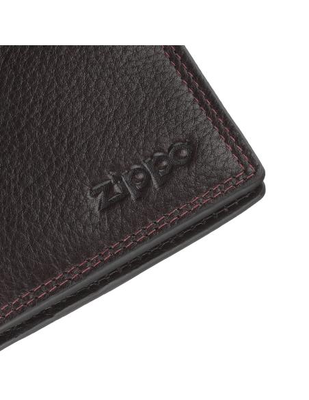 PORTEFEUILLE PORTE-CARTES ZIPPO EN CUIR BRUN