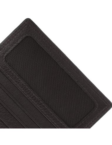 BROWN LEATHER CARD WALLET BY ZIPPO